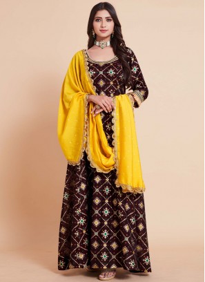 Excellent Art Silk Woven Gown 