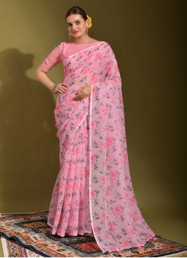 Excellent Linen Designer Saree