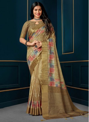 Excellent Multi Colour Silk Trendy Saree