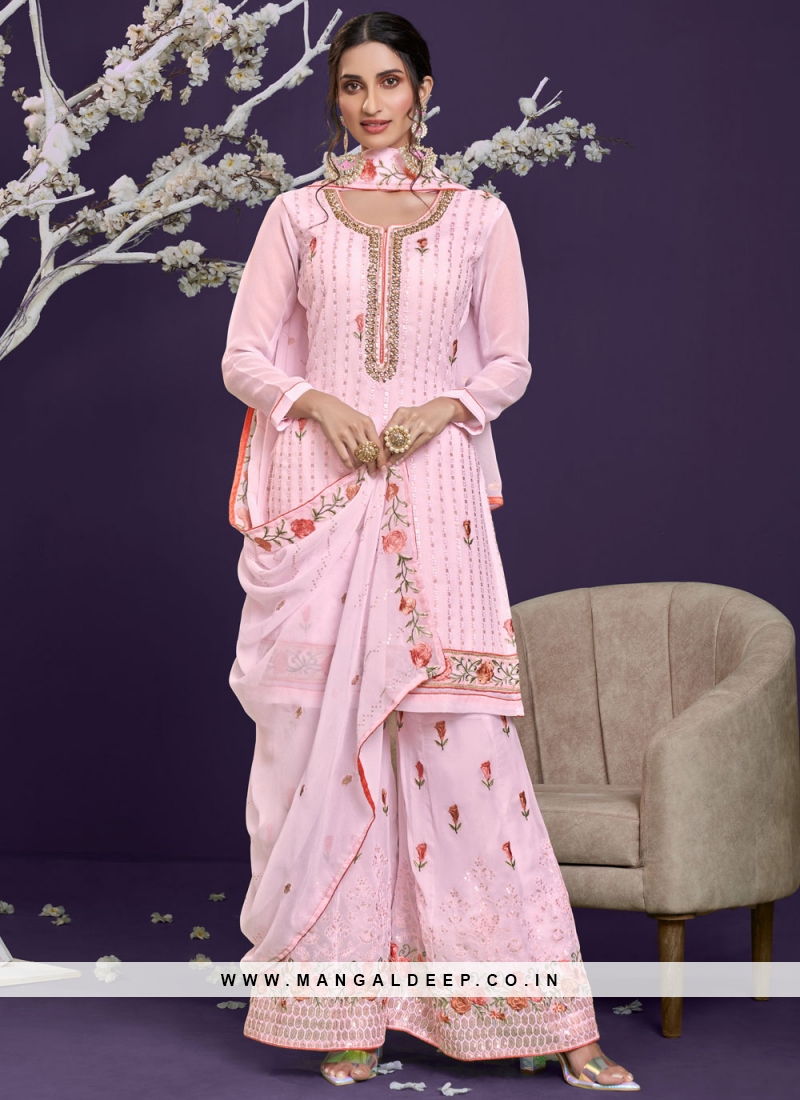 Excellent Pink Designer Pakistani Salwar Suit