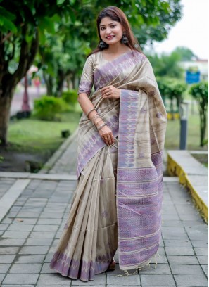 Excellent Tussar Silk Classic Saree