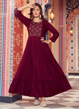 Exceptional Embroidered Party Wear Kurti