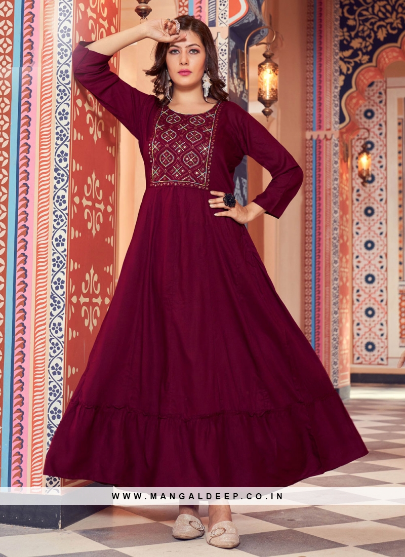 Exceptional Embroidered Party Wear Kurti