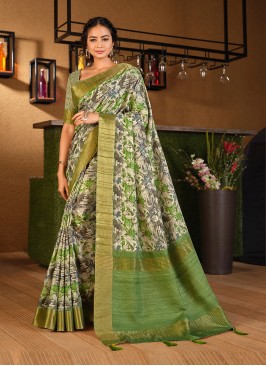Exceptional Woven Silk Multi Colour Trendy Saree