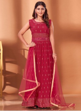 Exciting Georgette Rani Mukesh Readymade Gown