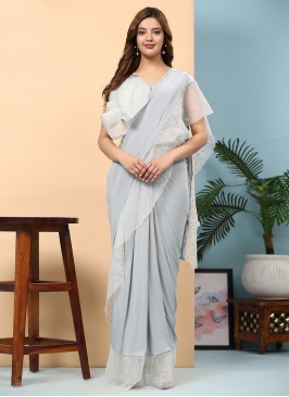 Exciting Imported Grey Classic Saree