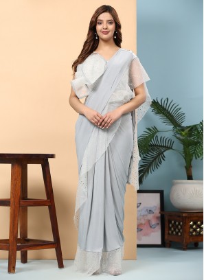 Exciting Imported Grey Classic Saree