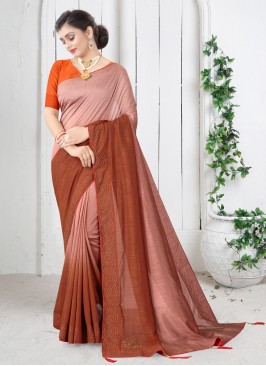 Exciting Orange Shaded Saree