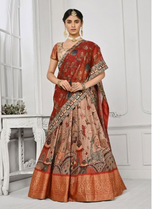 Exciting Print Silk Designer Lehenga Choli