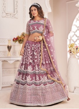 Exciting Sequins Net Mauve  Lehenga Choli