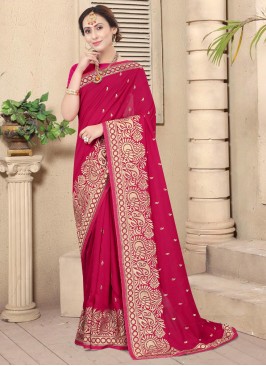 Exciting Vichitra Silk Zari Classic Saree