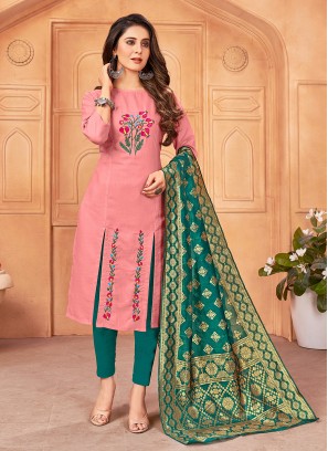 Exotic Embroidered Pant Style Suit