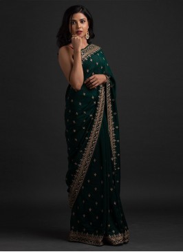 Exquisite Art Silk Dori Work Trendy Saree