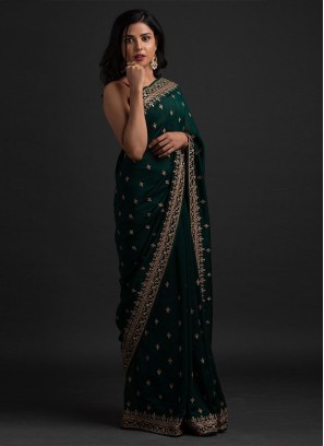 Exquisite Art Silk Dori Work Trendy Saree