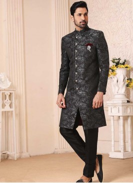 Exquisite Indo-Western Set In Black