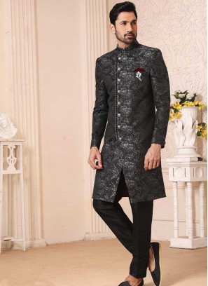 Exquisite Indo-Western Set In Black