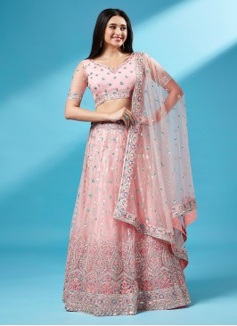 Exquisite Net Wedding Designer Lehenga Choli