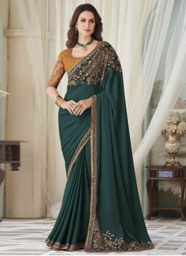 Exquisite Teal Classic Saree