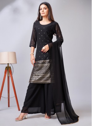 Extraordinary Black Salwar Suit