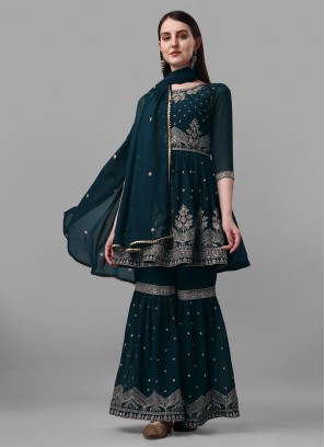 Extraordinary Faux Georgette Designer Designer Salwar Kameez