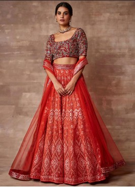 Exuberant Designer Long Lehenga Choli For Sangeet