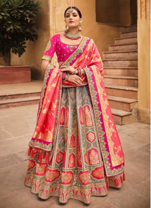 Exuberant Resham Silk Trendy Lehenga Choli