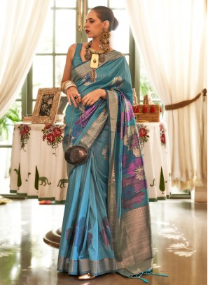 Exuberant Zari Handloom silk Saree