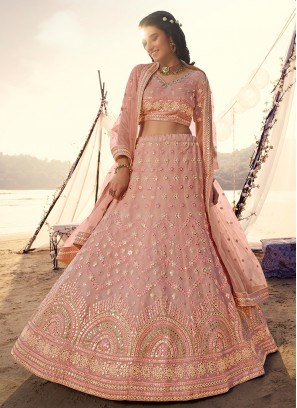 Fab Mirror Organza A Line Lehenga Choli