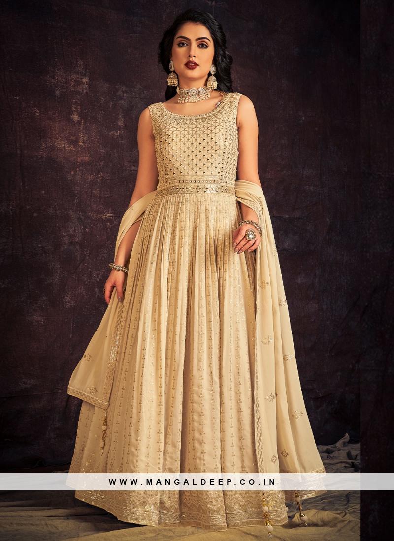 Fabulous Georgette Wedding Designer Gown
