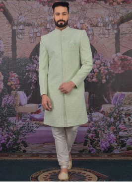 Fabulous Green Color Men Sherwani For Wedding