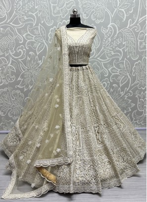 Fabulous Green Dori Work Net Lehenga Choli