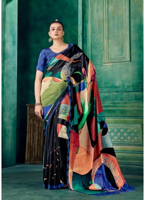 Fancy Designer Printed Crepe Saree