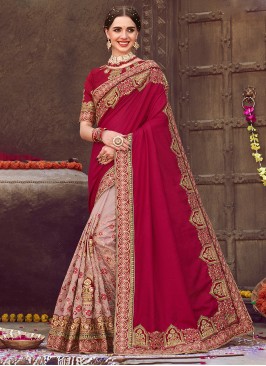 Fancy Fabric Border Trendy Saree in Maroon