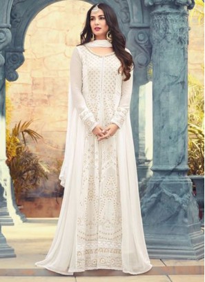 Fancy Off White Color Function Wear Suit