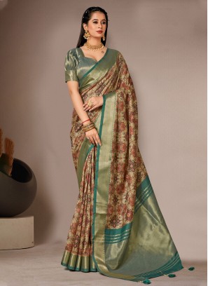 Fantastic Digital Print Festival Trendy Saree