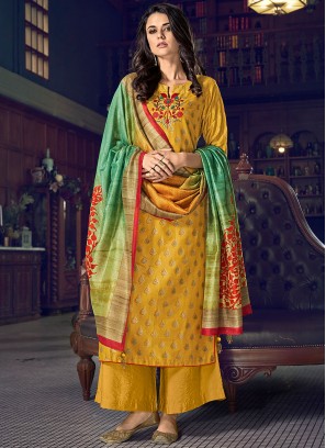 Fascinating Chanderi Silk Festival Designer Palazzo Salwar Kameez