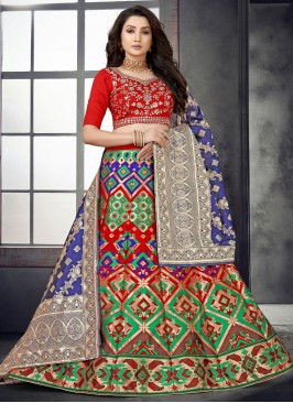 Fascinating Mirror Banarasi Silk Lehenga Choli