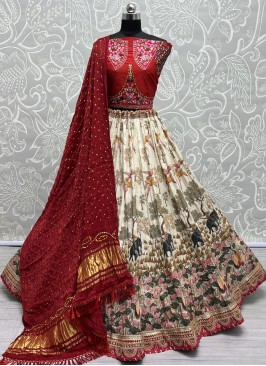 Fascinating Pure Silk Embroidered Trendy Lehenga Choli