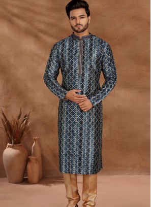 Fashionable Blue and Chikoo Men