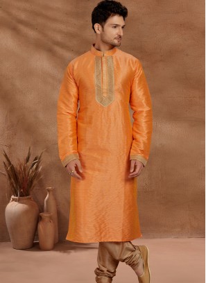 Fashionable Orange and Chikoo Men