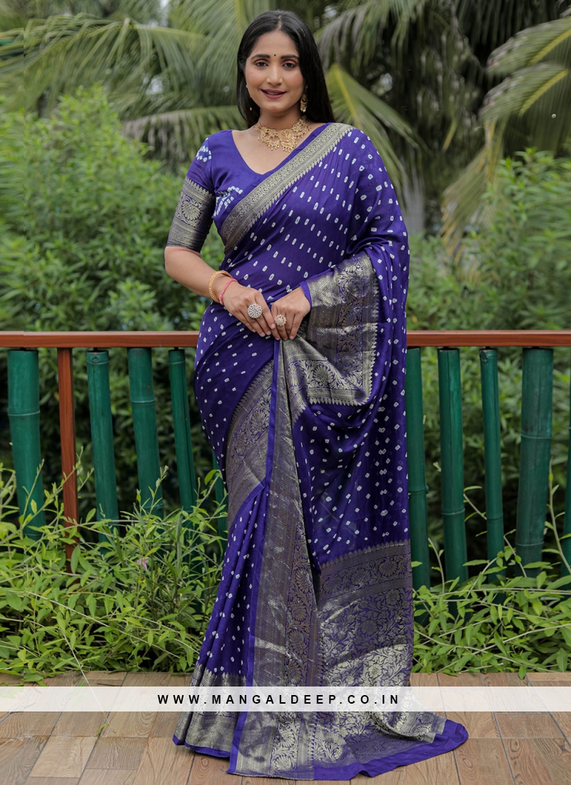 Fashionable Pure Silk Festival Contemporary Saree