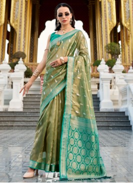 Fashionable Woven Ceremonial Designer Saree