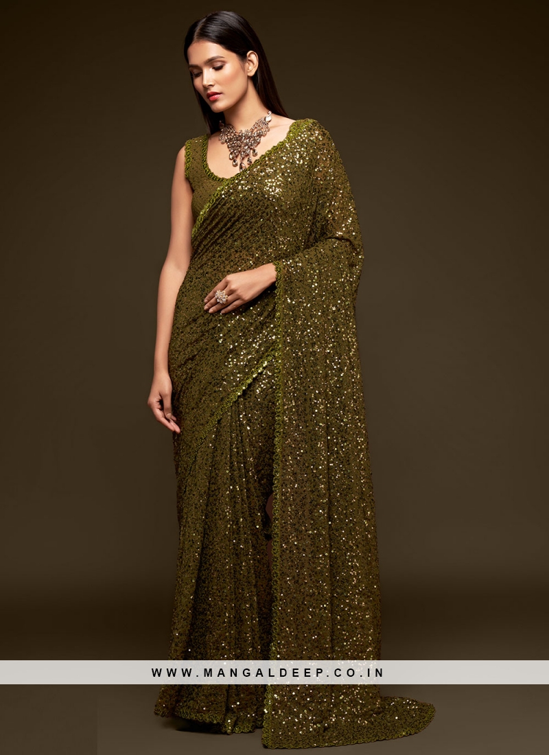 Our New classic sequins saree. Available in 6 colors . Shipping