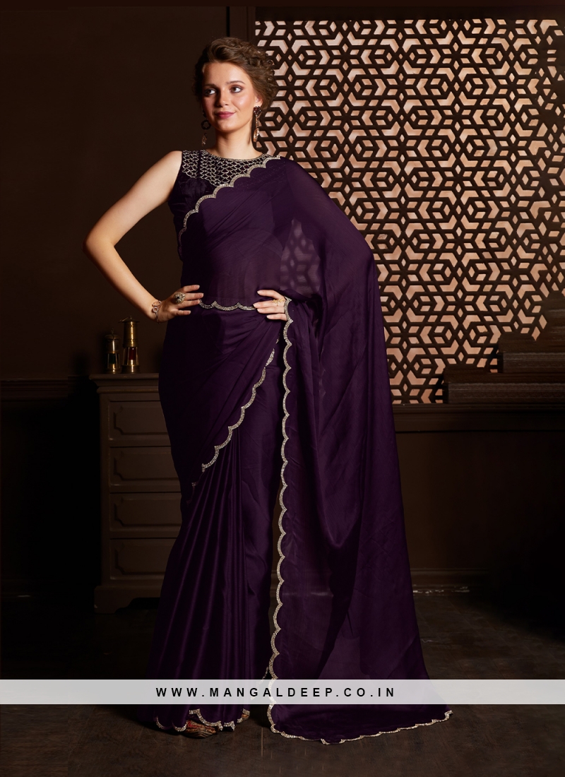 Festal Chiffon Stone Work Saree
