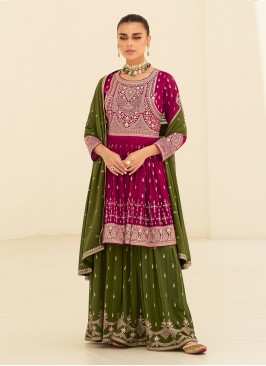 Festal Georgette Embroidered Salwar Kameez