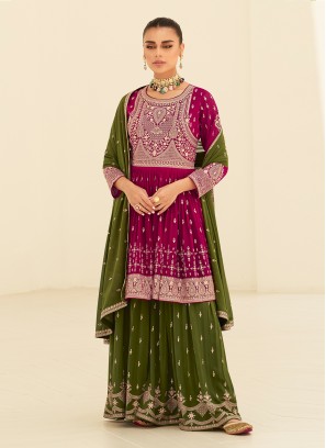 Festal Georgette Embroidered Salwar Kameez