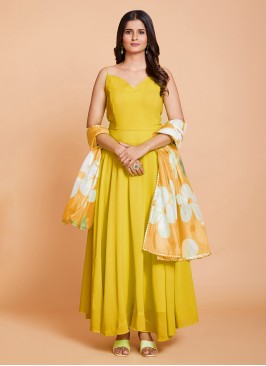 Festal Mustard Trendy Gown