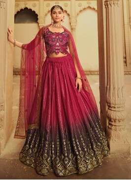 Festive Function Wear Silk Lehenga Choli In Multi Color