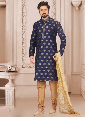 Festive Wear Kurta Payjama In Blue