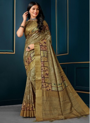 Fetching Beige Ceremonial Classic Saree